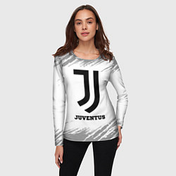 Лонгслив женский Juventus sport на светлом фоне, цвет: 3D-принт — фото 2