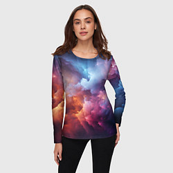 Лонгслив женский Облачный космос, цвет: 3D-принт — фото 2