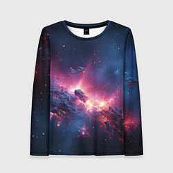 Лонгслив женский Взрыв в космосе, цвет: 3D-принт