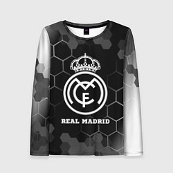 Лонгслив женский Real Madrid sport на темном фоне, цвет: 3D-принт