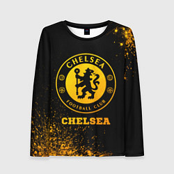 Лонгслив женский Chelsea - gold gradient, цвет: 3D-принт