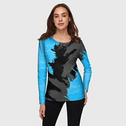 Лонгслив женский Extreme blue, цвет: 3D-принт — фото 2
