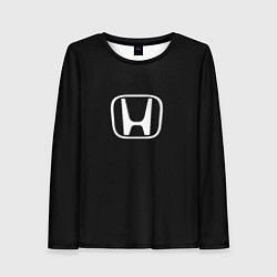 Лонгслив женский Honda white logo, цвет: 3D-принт