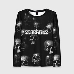 Лонгслив женский Scorpions logo rock group, цвет: 3D-принт