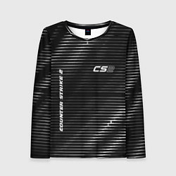 Женский лонгслив Counter Strike 2 metal game lines