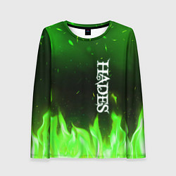 Лонгслив женский Logo Hades green hell fire, цвет: 3D-принт