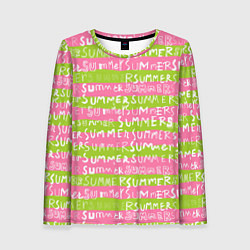 Лонгслив женский Summer pattern, цвет: 3D-принт