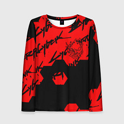 Лонгслив женский Cyberpunk 2077 кибер броня, цвет: 3D-принт