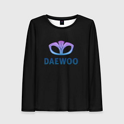 Лонгслив женский Daewoo logo neon, цвет: 3D-принт