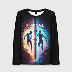 Лонгслив женский Portal люди в прыжке, цвет: 3D-принт