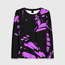 Лонгслив женский Фиолетовая абстракция, цвет: 3D-принт