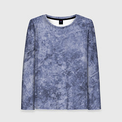 Лонгслив женский Абстракция - синий лёд, цвет: 3D-принт