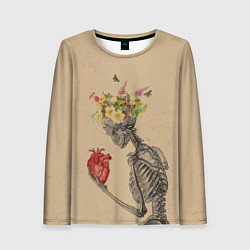 Женский лонгслив Bone and heart