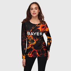 Лонгслив женский Bayer 04 red lava, цвет: 3D-принт — фото 2