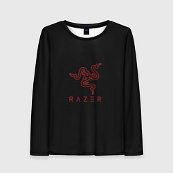 Женский лонгслив Razer red logo