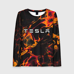 Женский лонгслив Tesla red lava