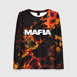 Лонгслив женский Mafia red lava, цвет: 3D-принт