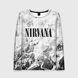 Лонгслив женский Nirvana white graphite, цвет: 3D-принт