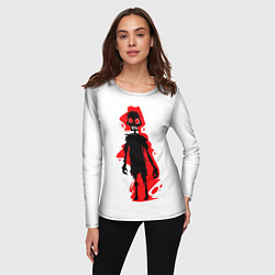 Лонгслив женский Красный Зомби, цвет: 3D-принт — фото 2