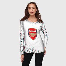 Лонгслив женский Arsenal fc текстура, цвет: 3D-принт — фото 2