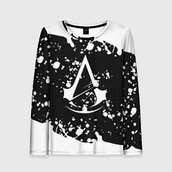 Лонгслив женский Assassins Creed logo краски, цвет: 3D-принт