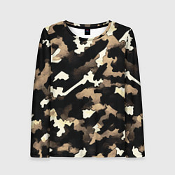 Лонгслив женский Камуфляж сафари, цвет: 3D-принт