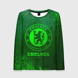 Лонгслив женский Chelsea - green gradient, цвет: 3D-принт