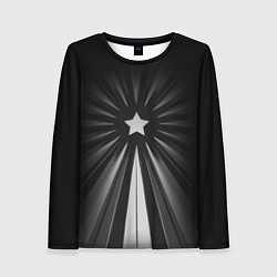 Лонгслив женский Звезда с лучами, цвет: 3D-принт
