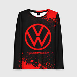 Лонгслив женский Volkswagen - red gradient, цвет: 3D-принт