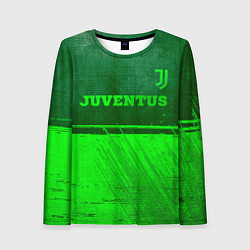 Лонгслив женский Juventus - green gradient посередине, цвет: 3D-принт