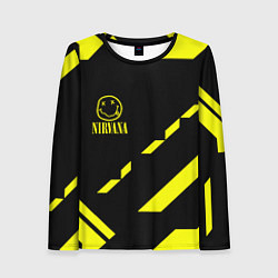 Женский лонгслив Nirvana geometry yellow