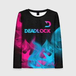 Лонгслив женский Deadlock - neon gradient посередине, цвет: 3D-принт