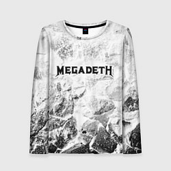 Лонгслив женский Megadeth white graphite, цвет: 3D-принт