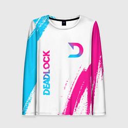 Женский лонгслив Deadlock neon gradient style вертикально