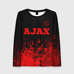 Лонгслив женский Ajax - red gradient посередине, цвет: 3D-принт