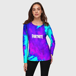 Лонгслив женский Fortnite neon game, цвет: 3D-принт — фото 2