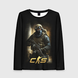 Лонгслив женский CS спецназовец, цвет: 3D-принт