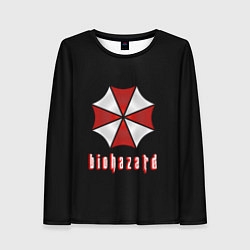 Лонгслив женский Biohazard logo, цвет: 3D-принт