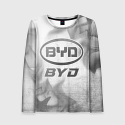 Лонгслив женский BYD - white gradient, цвет: 3D-принт