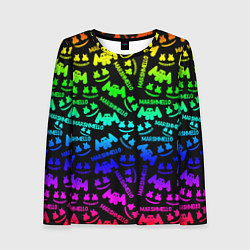 Женский лонгслив Marshmello neon steel pattern