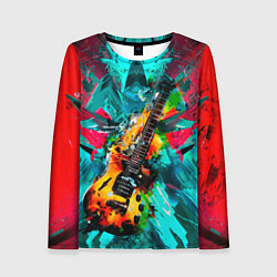 Женский лонгслив Электрогитара в красках