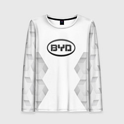 Лонгслив женский BYD white poly, цвет: 3D-принт