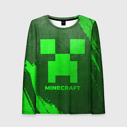 Лонгслив женский Minecraft - green gradient, цвет: 3D-принт