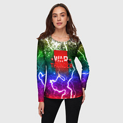 Лонгслив женский Wartunder неоновые брызги красок, цвет: 3D-принт — фото 2