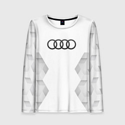 Лонгслив женский Audi white poly, цвет: 3D-принт