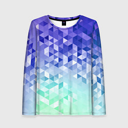 Лонгслив женский Градиентная геометрия, цвет: 3D-принт