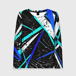 Лонгслив женский Разноцветные праздничные линии, цвет: 3D-принт