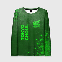 Лонгслив женский Tokyo Ghoul - green gradient вертикально, цвет: 3D-принт