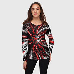 Лонгслив женский Красно-белая инфекция, цвет: 3D-принт — фото 2