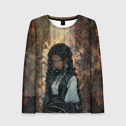 Лонгслив женский Темнокожая красавица, цвет: 3D-принт